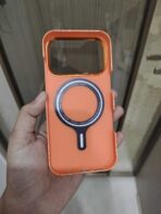 Orange Geometric Printed Soft TPU Mobile Cover - Image 3