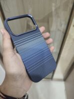 Blue Carbon Fiber Checkered Pattern Mobile Cover