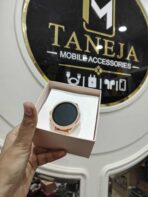 Luxury Round Smartwatch – Rose Gold with Crystal Bezel & Metal Strap ⌚✨ - Image 4