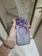 Premium MagSafe Transparent Purple Shockproof Case for iPhone - Image 2