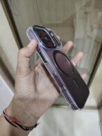 Premium MagSafe Transparent Purple Shockproof Case for iPhone - Image 3