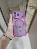 Plum / Cherry Red Translucent Matte Shockproof Phone Case with MagSafe. - Image 2