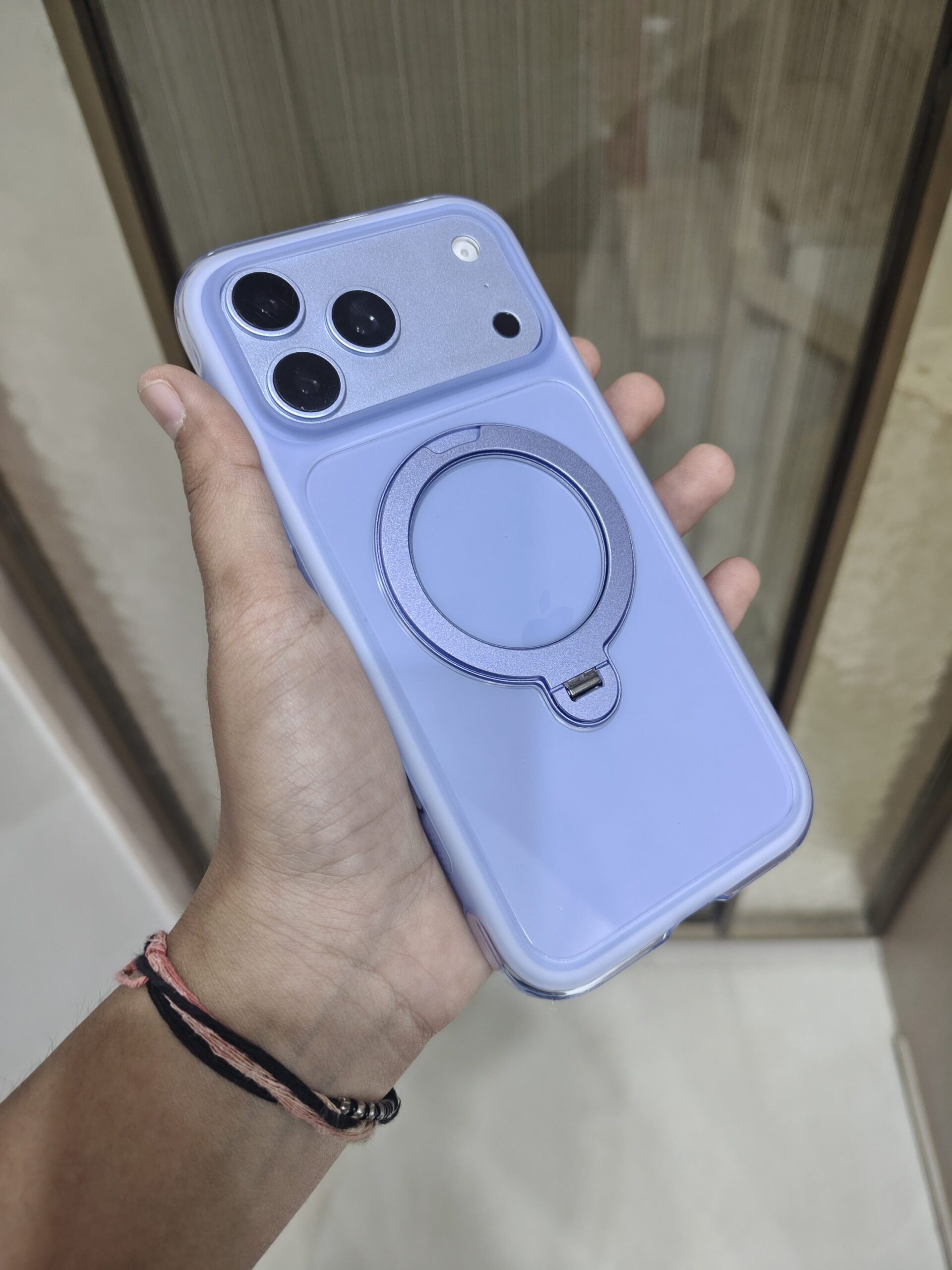2026/09/2413-scaled.jpg Liquid Silicone MagSafe Protective Case with an Integrated 360° Rotating Ring Stand - Image 1