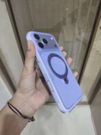 Liquid Silicone MagSafe Protective Case with an Integrated 360° Rotating Ring Stand - Image 3