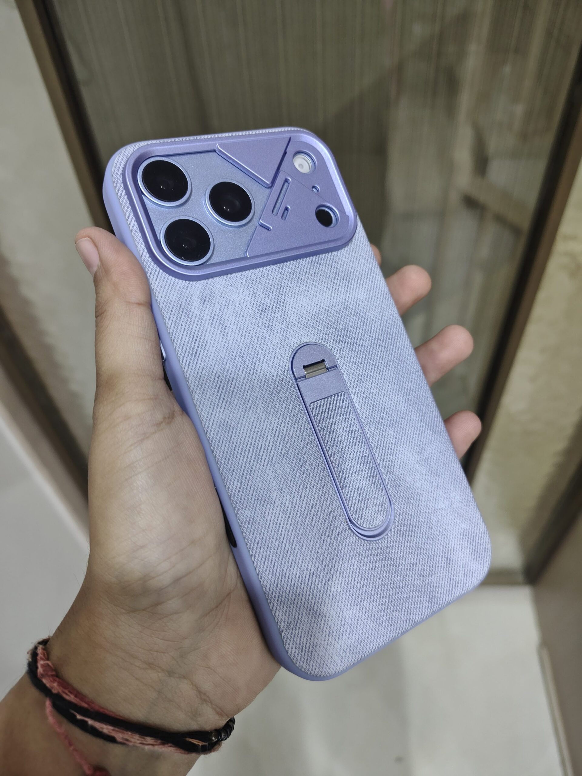 2026/09/2531-scaled.jpg Denim Texture Phone Case with Built-in Slide Kickstand. - Image 1