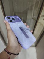 Denim Texture Phone Case with Built-in Slide Kickstand. - Image 3