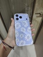 transparent daisy floral print phone case. - Image 2