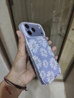 transparent daisy floral print phone case. - Image 3