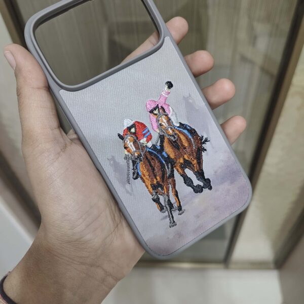 Embroidered Cowboy Horse Rider Phone Case