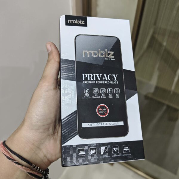 Mobiz Privacy Premium Tempered Glass Screen Protector.