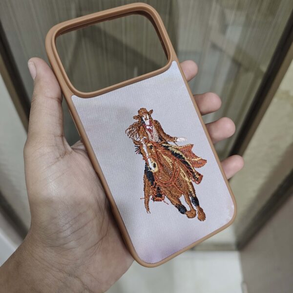 Embroidered Western Cowboy Horse Riding Phone Case