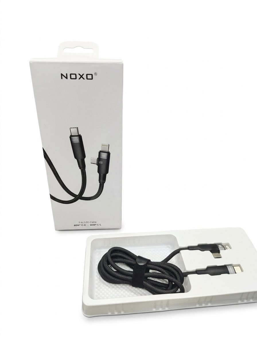 2026/09/3378-1.jpg NOXO 3-in-1 Power Delivery (PD) Charging and Data Cable - Image 1
