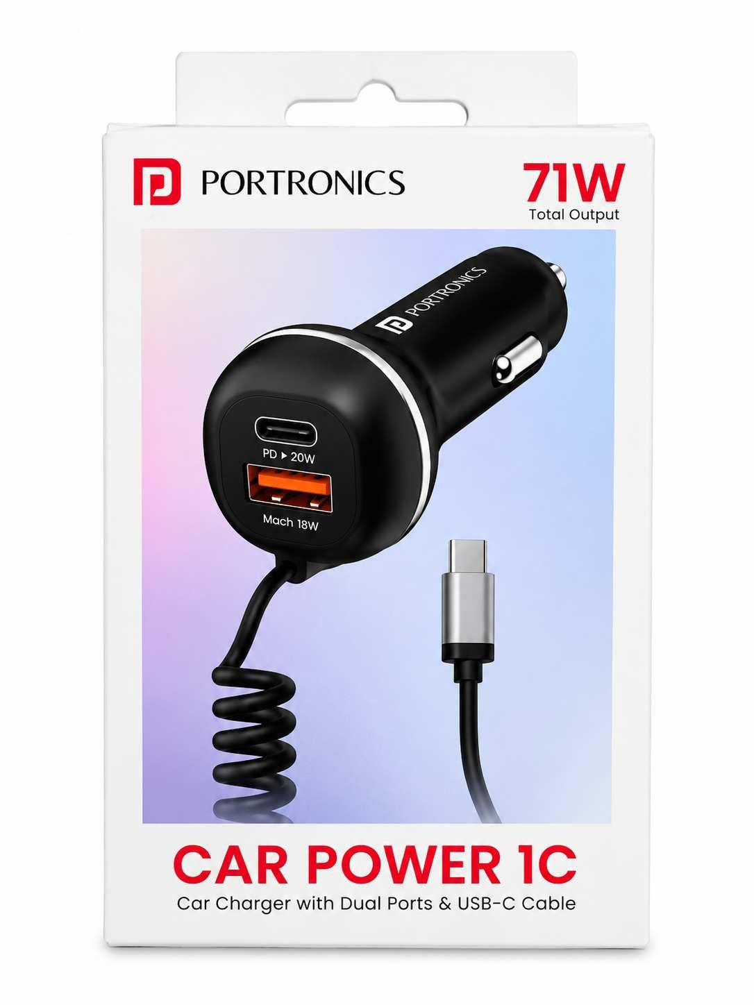 2026/09/3962-1.jpg Portronics Car Power 1C - Image 1