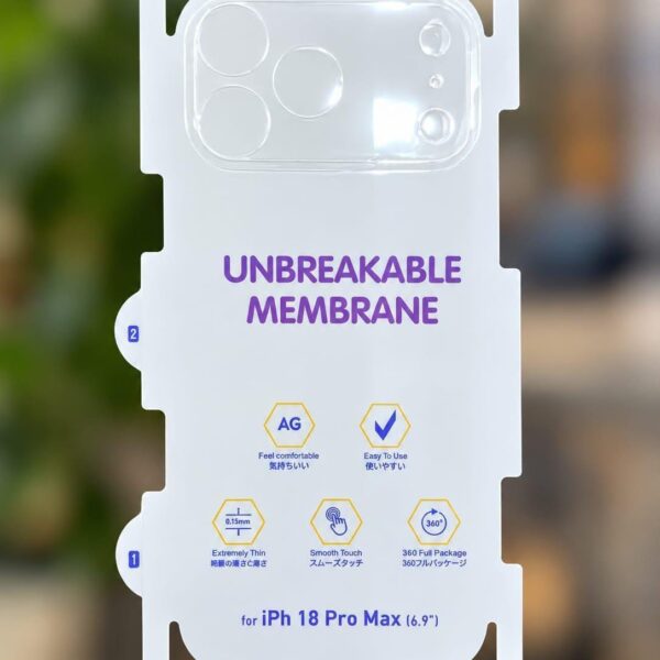 Unbreakable Membrane Back Screen Guard