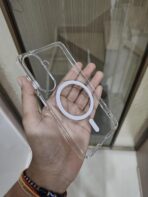 Magnetic Transparent Phone Case with MagSafe compatibility.