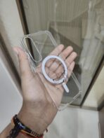 transparent MagSafe-compatible phone case