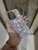 Motorola Edge 70 Fusion Premium Girlish 3D Diamond & Flower Back Cover.