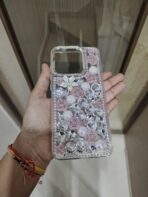 Motorola Edge 70 Fusion Premium Girlish 3D Diamond & Flower Back Cover. - Image 2