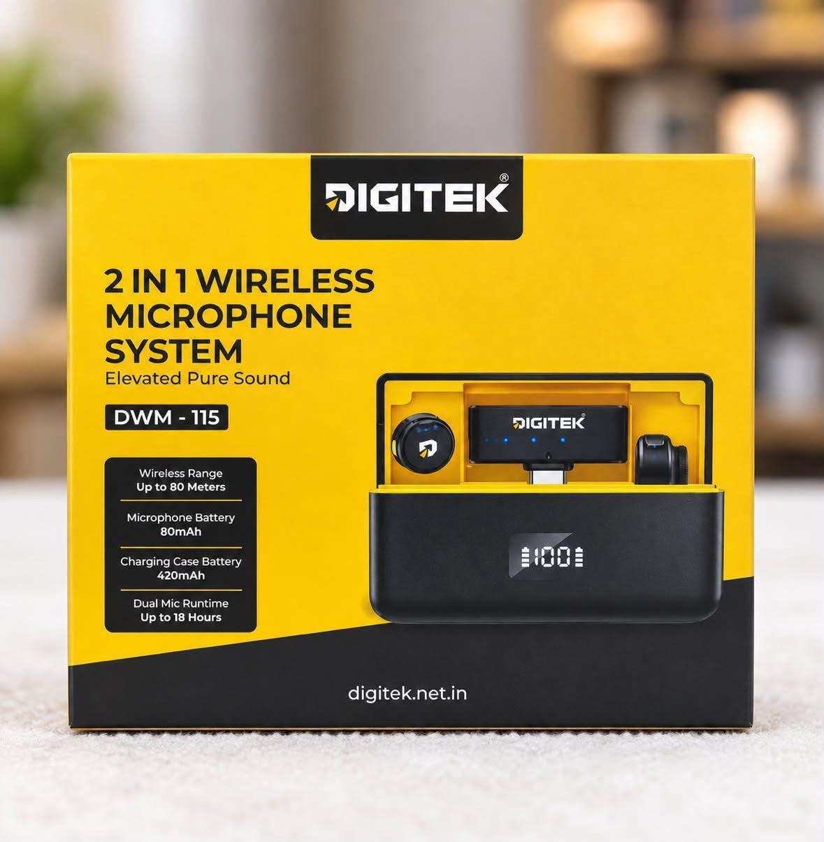 2026/09/6342.jpg Digitek DWM-115 2-in-1 Wireless Microphone System. - Image 1