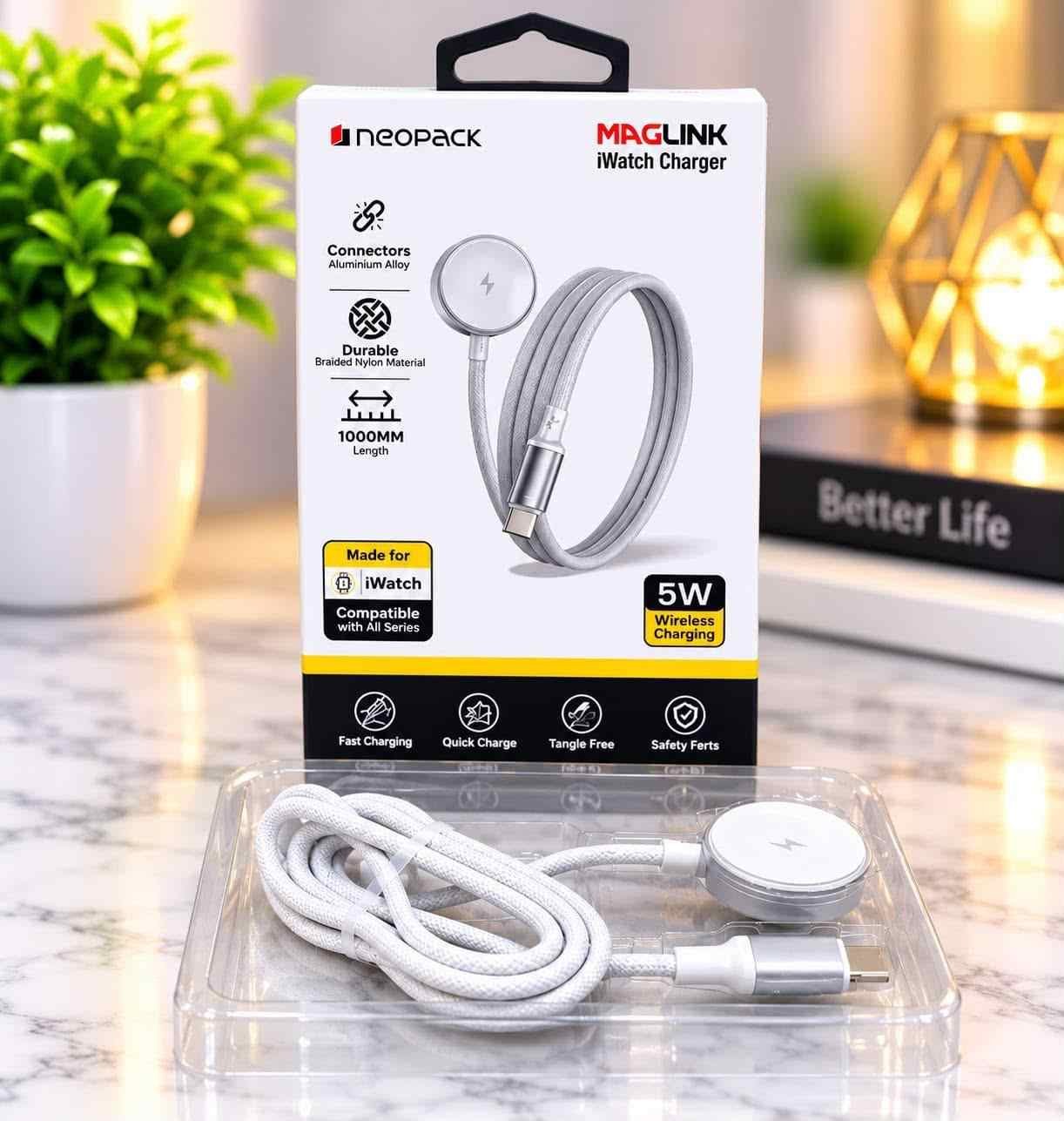 2026/10/10363.jpg Neopack Maglink 5W Apple Watch Charger. - Image 1