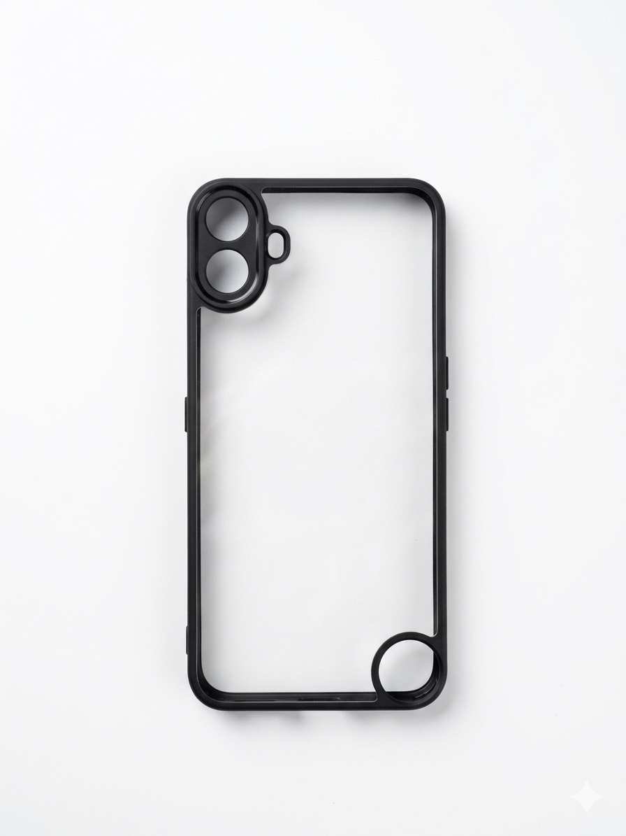 2026/10/6401.jpg transparent shockproof bumper case( yellow Free) - Image 1