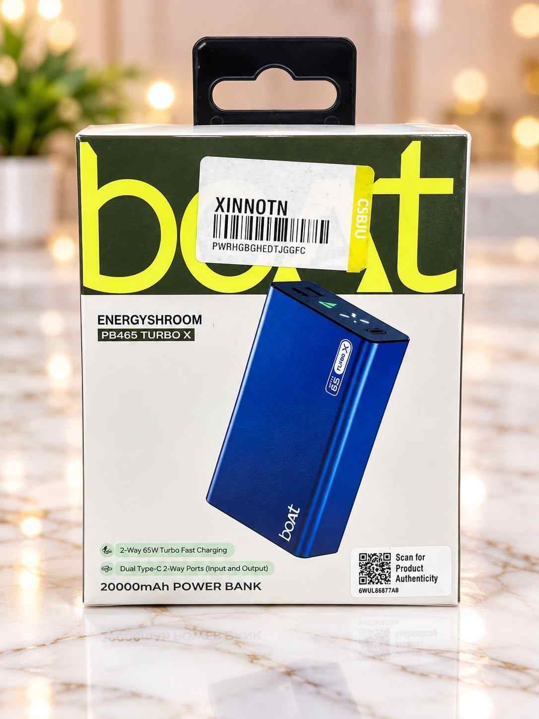 2026/10/8550.jpg boAt EnergyShroom PB465 Turbo X 20000mAh Power Bank. - Image 1
