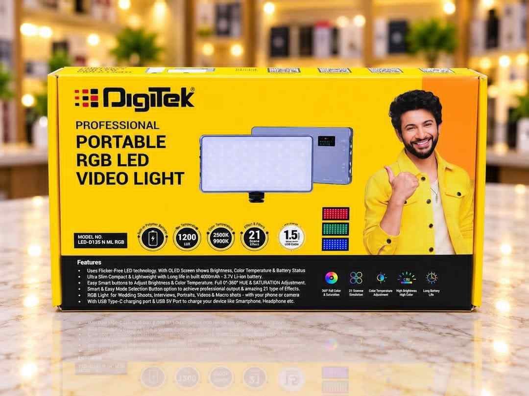 2026/10/8971-3.jpg Digitek Professional Portable RGB LED Video Light, - Image 1